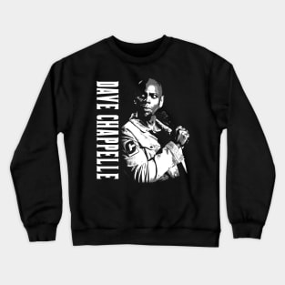 dave chapelle black and white art Crewneck Sweatshirt